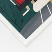 San Francisco California - Rode kabelbaan Fleece Deken (Hoek)