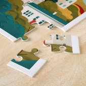 San Francisco California - Rode kabelbaan Legpuzzel (Zijkant)