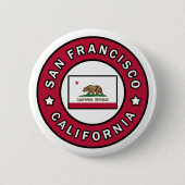 San Francisco California Ronde Button 5,7 Cm (Voorkant)