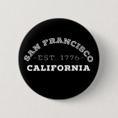 San Francisco California Ronde Button 5,7 Cm (Voorkant)