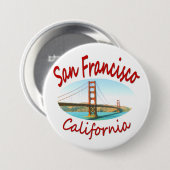 San Francisco California Ronde Button 7,6 Cm (Voorkant /achterkant)