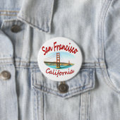 San Francisco California Ronde Button 7,6 Cm (In situ)