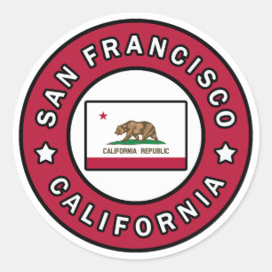 San Francisco California Ronde Sticker