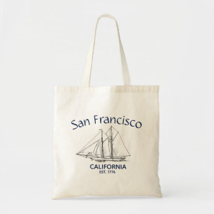 San Francisco California Sailboot Yachting Tote Bag