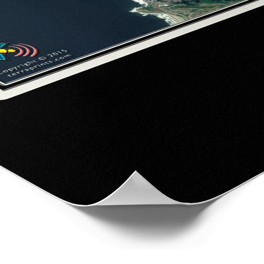 San Francisco California Satellite Map Poster (Hoek)