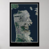 San Francisco California Satellite Map Poster (Voorkant)