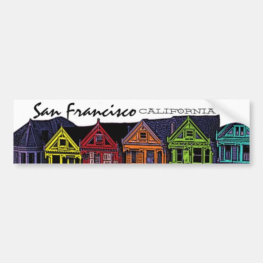 San Francisco California schilderachtig bumperstic Bumpersticker (Voorkant)