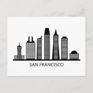 San Francisco California Skyline Briefkaart