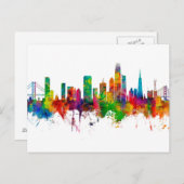 San Francisco California Skyline Briefkaart (Voorkant / Achterkant)