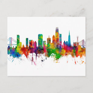 San Francisco California Skyline Briefkaart