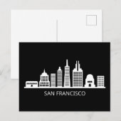 San Francisco California Skyline Briefkaart (Voorkant / Achterkant)