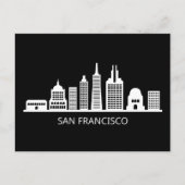 San Francisco California Skyline Briefkaart (Voorkant)