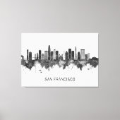 San Francisco California Skyline BW Canvas Afdruk (Voorkant)