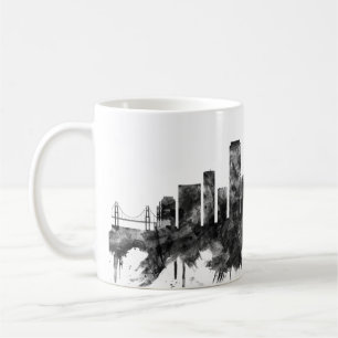 San Francisco California Skyline BW Koffiemok