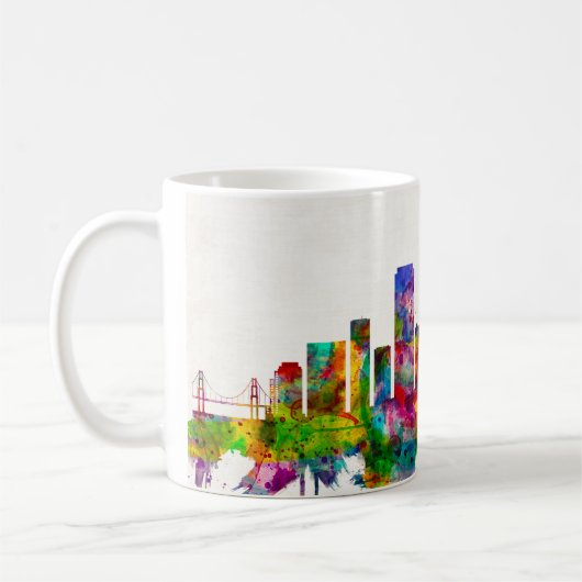 San Francisco California Skyline Koffiemok (Links)