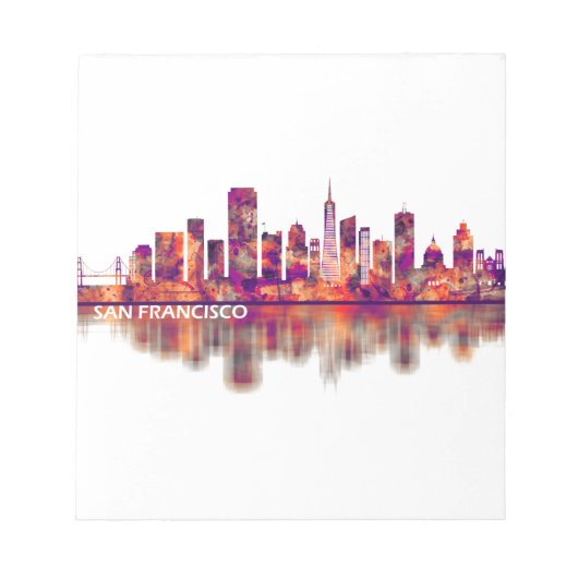 San Francisco California Skyline Notitieblok (Voorkant)