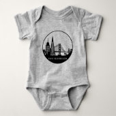 San Francisco California Skyline Romper (Voorkant)