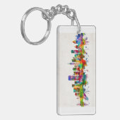 San Francisco California Skyline Sleutelhanger (Voorkant Links)