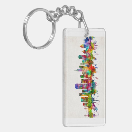 San Francisco California Skyline Sleutelhanger (Voorkant Links)