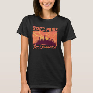 San Francisco California Skyline Smoky Sky Verenig T-shirt