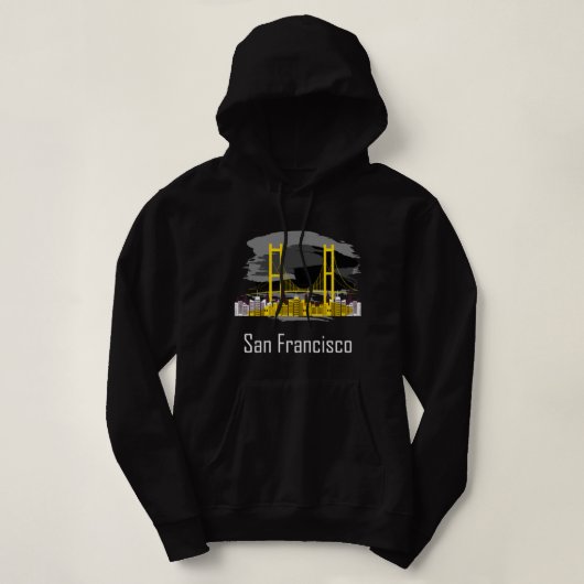 San Francisco California Skyline Souvenir Hoodie (Design voorkant)