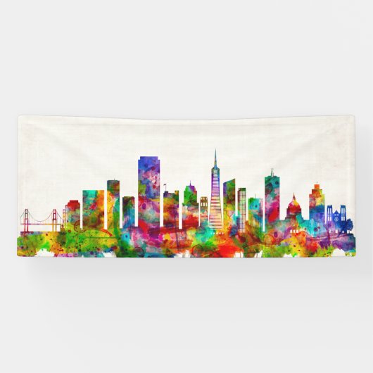 San Francisco California Skyline Spandoek (Horizontaal)