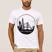 San Francisco California Skyline T-shirt (Voorkant)
