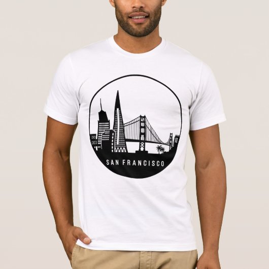 San Francisco California Skyline T-shirt (Voorkant)