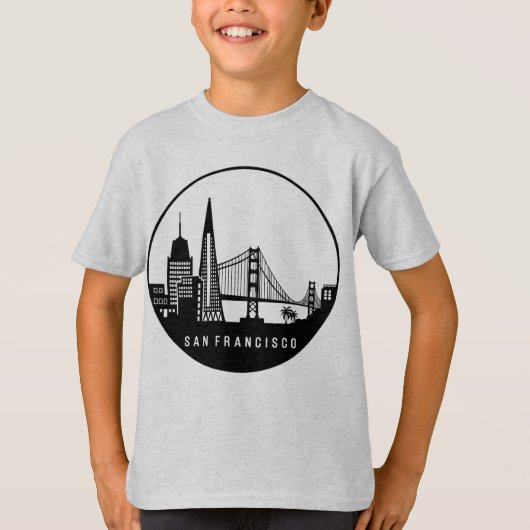San Francisco California Skyline T-shirt (Voorkant)