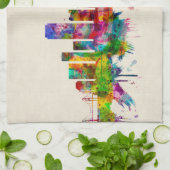 San Francisco California Skyline Theedoek (Gevouwen)