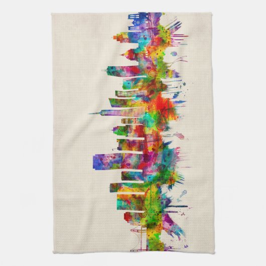 San Francisco California Skyline Theedoek (Verticaal)