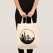 San Francisco California Skyline Tote Bag (Voorkant (product))