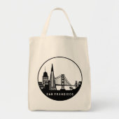 San Francisco California Skyline Tote Bag (Voorkant)