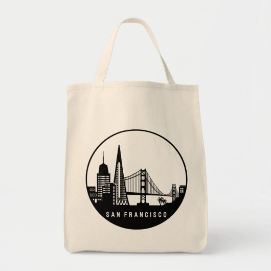 San Francisco California Skyline Tote Bag (Voorkant)