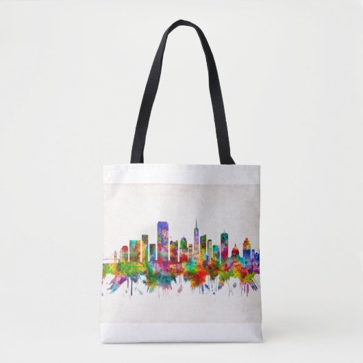 San Francisco California Skyline Tote Bag (Voorkant)