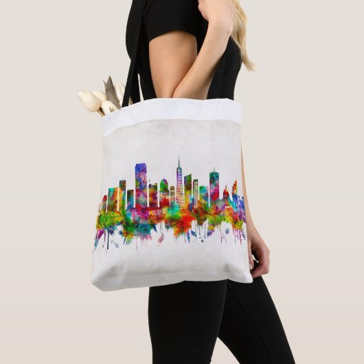 San Francisco California Skyline Tote Bag (Dichtbij)