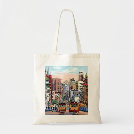 San Francisco California Street auto's Tote Bag (Voorkant)
