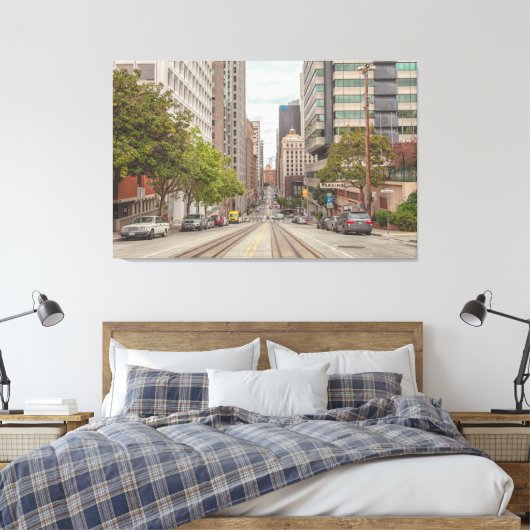 San Francisco California Street Canvas Afdruk (Insitu (Slaapkamer))