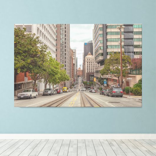 San Francisco California Street Canvas Afdruk (Insitu (Houten vloer))