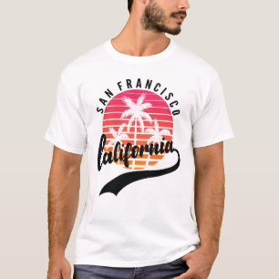 San Francisco, California Sunset Mannen T-Shirt