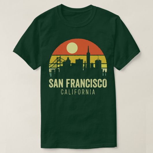 San Francisco California  Sunset T-shirt (Design voorkant)
