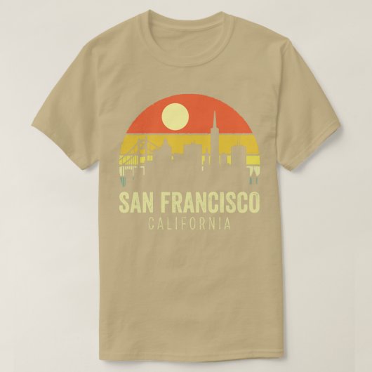 San Francisco California Sunset T-shirt (Design voorkant)
