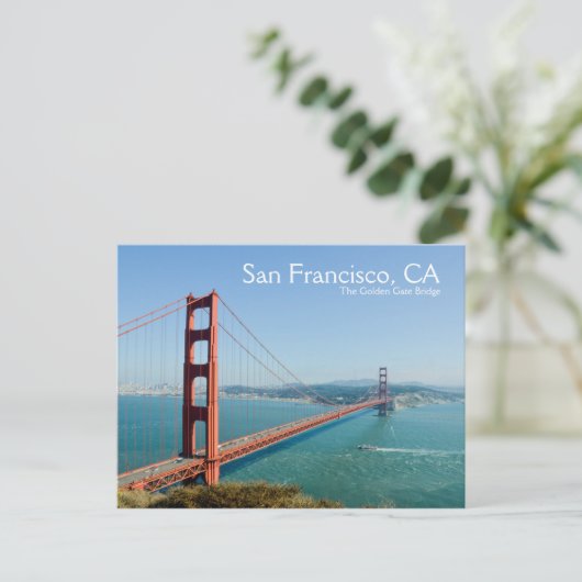 San Francisco California The Golden Gate Bridge Briefkaart (Staand voorkant)