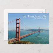 San Francisco California The Golden Gate Bridge Briefkaart (Voorkant / Achterkant)
