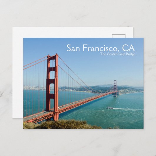 San Francisco California The Golden Gate Bridge Briefkaart (Voorkant / Achterkant)