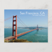 San Francisco California The Golden Gate Bridge Briefkaart (Voorkant)