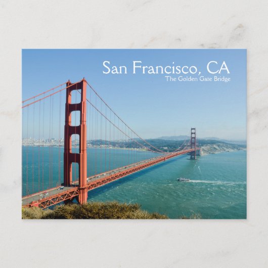 San Francisco California The Golden Gate Bridge Briefkaart (Voorkant)