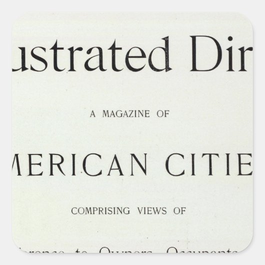 San Francisco California Title Page Vierkante Sticker (Voorkant)