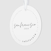 San Francisco, California Travel USA Simple Ornament (voorkant)