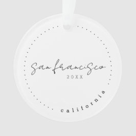 San Francisco, California Travel USA Simple Ornament